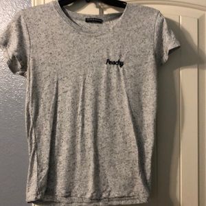 Grey Brandy Melville peachy shirt